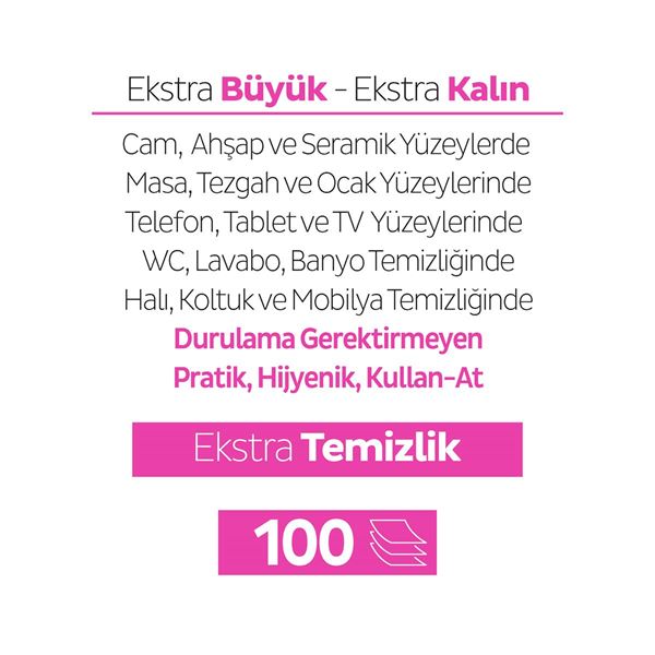 Sleepy Easy Clean Lilyum Buketi Yüzey Temizlik Havlusu 100'lü
