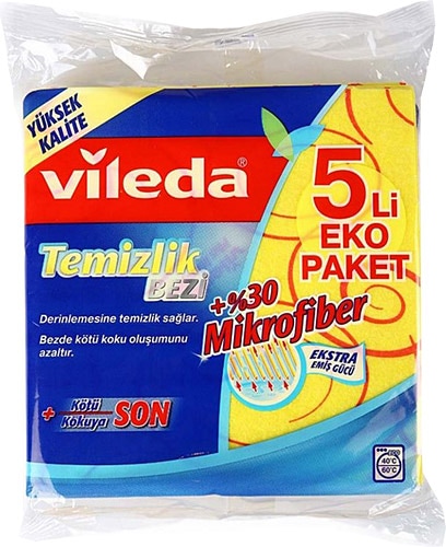Vileda Mikrofiber 5'li Temizlik Bezi