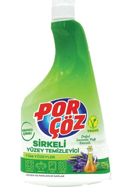 Porçöz Sirkeli Yüzey Temizleyici Sprey 750 ml