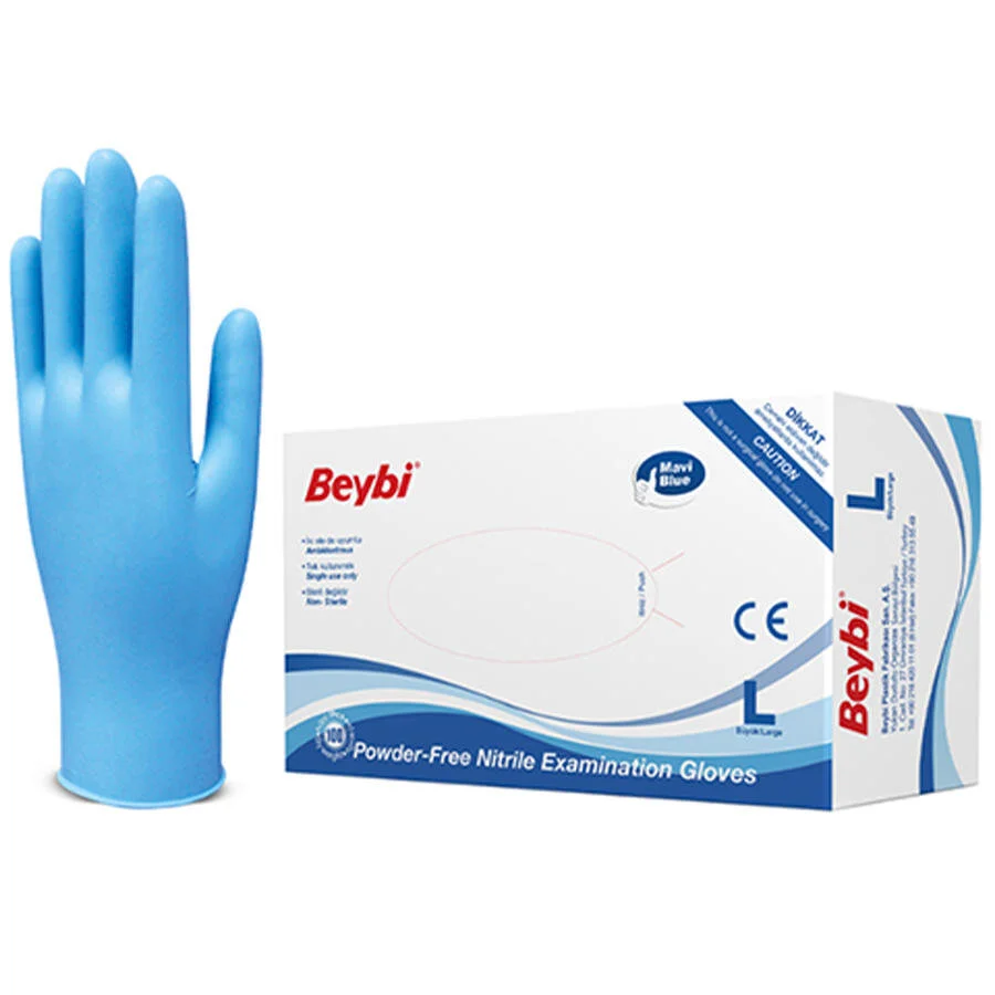 Beybi Nitril Eldiven Pudrasız Large 100'lü Paket