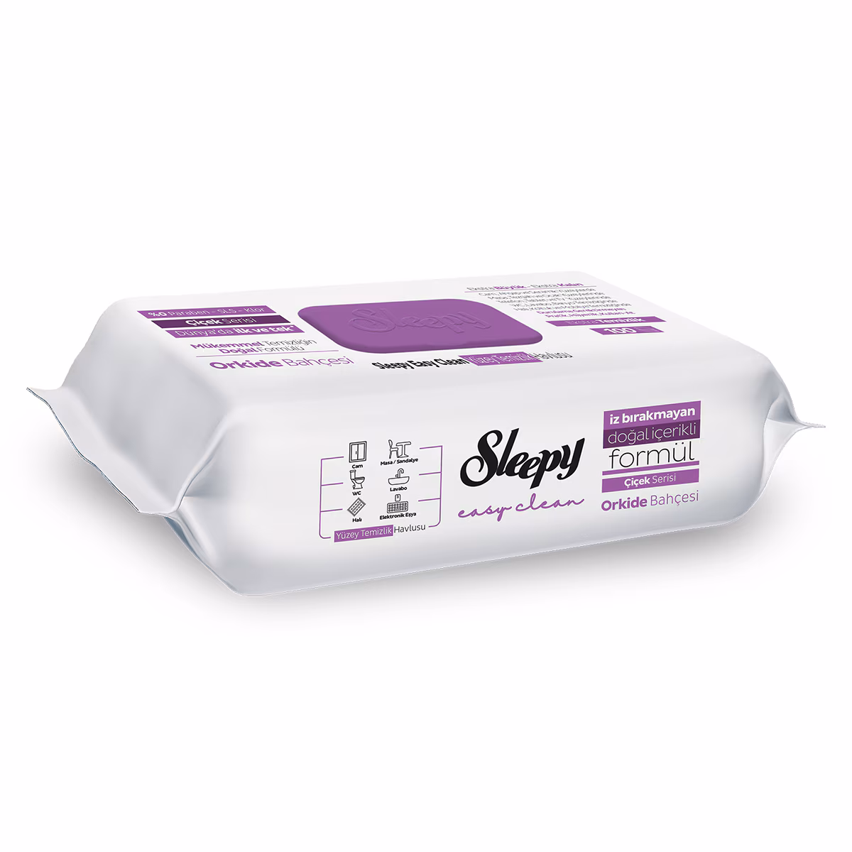 Sleepy Easy Clean Orkide Bahçesi Yüzey Temizlik Havlusu 100'lü