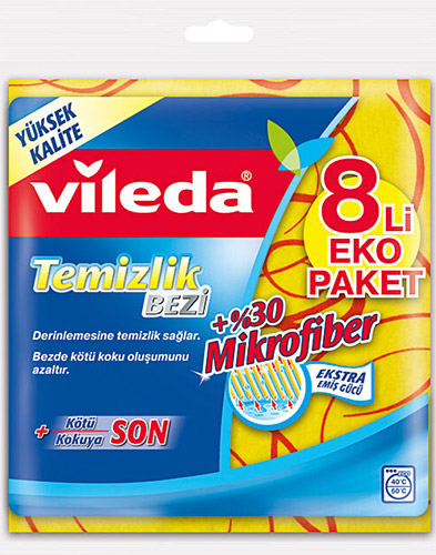 Vileda Mikrofiberli 8'li Temizlik Bezi