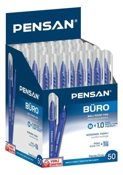 Pensan Büro Mavi Tükenmez Kalem 50'li